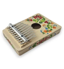 Калимба с ручной росписью «Цветочная Сказка» (17×11.7×2.5 см) купить в интернет магазине подарков ПраздникШоп