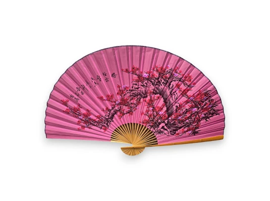 Веер настенный «Сакура на розовом фоне» ткань (122×6х 211 см) купить в интернет магазине подарков ПраздникШоп