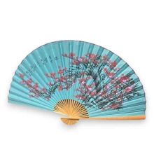 Веер настенный «Сакура на голубом фоне» ткань (122×6х 211 см) купить в интернет магазине подарков ПраздникШоп