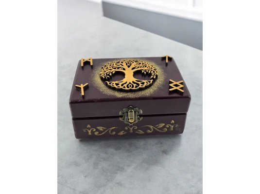 Шкатулка для рун «Древо Жизни» (15×10×7 см) купить в интернет магазине подарков ПраздникШоп