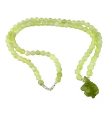 Ожерелье нефритовое с кулоном «Черепашка» (22.5 см) купить в интернет магазине подарков ПраздникШоп