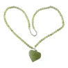 Намисто нефритове з кулоном «Серце» (22.5 см)