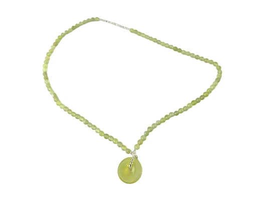 Ожерелье нефритовое с кулоном «Монета» (22.5 см) купить в интернет магазине подарков ПраздникШоп