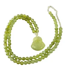 Ожерелье нефритовое с кулоном «Будда» (30 см) купить в интернет магазине подарков ПраздникШоп