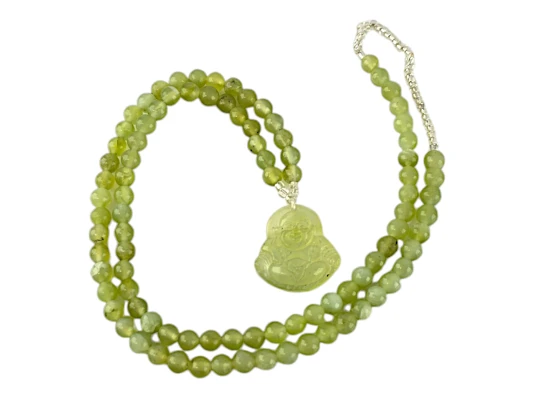 Ожерелье нефритовое с кулоном «Будда» (30 см) купить в интернет магазине подарков ПраздникШоп