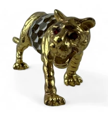 Статуэтка «Тигр» из бронзы и хрусталя (4.6×9.6×3 см) купить в интернет магазине подарков ПраздникШоп