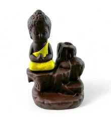 Подставка под благовония Back Flow «Будда» желтый (12×8×6.5 см) купить в интернет магазине подарков ПраздникШоп