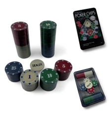 Покерные фишки (100 фишек) (4.7×19.5×11.5 см) (вес фишки 4 гр d-30 мм) купить в интернет магазине подарков ПраздникШоп
