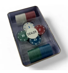 Покерные фишки (100 фишек) (4.7×19.5×11.5 см) (вес фишки 4 гр d-30 мм) купить в интернет магазине подарков ПраздникШоп