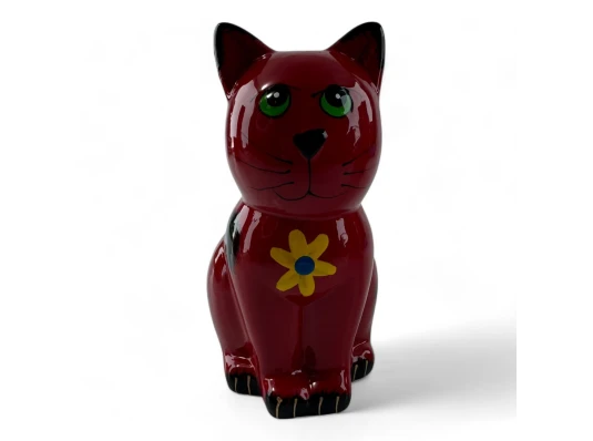 Копилка керамическая «Красный кот» (14×7.5×9 см) купить в интернет магазине подарков ПраздникШоп