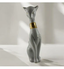 Кошка керамическая белая (23×8×6 см) купить в интернет магазине подарков ПраздникШоп
