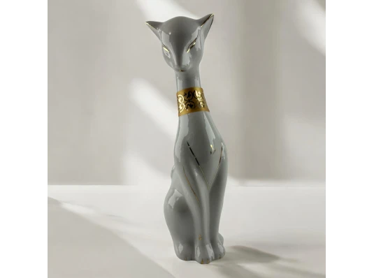 Кошка керамическая белая (23×8×6 см) купить в интернет магазине подарков ПраздникШоп