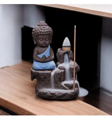Подставка под благовония Back Flow «Будда» синий (12×8×6.5 см) купить в интернет магазине подарков ПраздникШоп