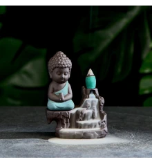 Подставка под благовония Back Flow «Будда» зеленый (12×8×6.5 см) купить в интернет магазине подарков ПраздникШоп
