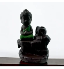 Подставка под благовония Back Flow «Будда» зеленый (12×8×6.5 см) купить в интернет магазине подарков ПраздникШоп