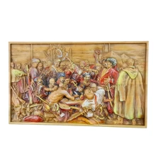 Панно «Козаки пишут письмо турецкому султану» массив дерева купить в интернет магазине подарков ПраздникШоп