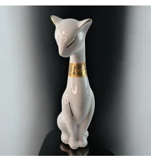 Кошка керамическая белая (27.5×7.5×9 см) купить в интернет магазине подарков ПраздникШоп