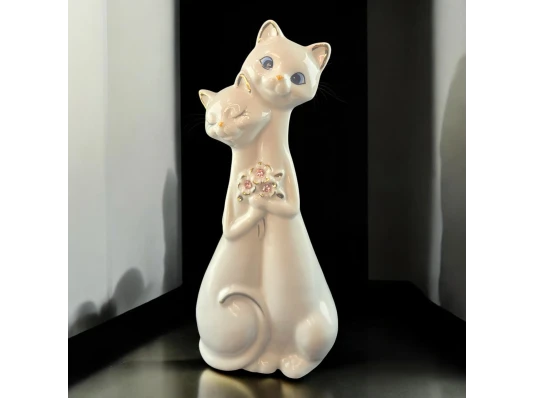 Кошки пара фарфоровые (17.5×7.7×5 см) купить в интернет магазине подарков ПраздникШоп