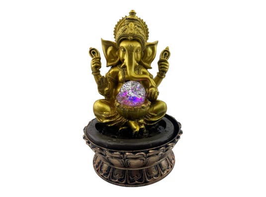 Фонтан Ганеша с сиянием духовного света (30×19.5×25 см) купить в интернет магазине подарков ПраздникШоп