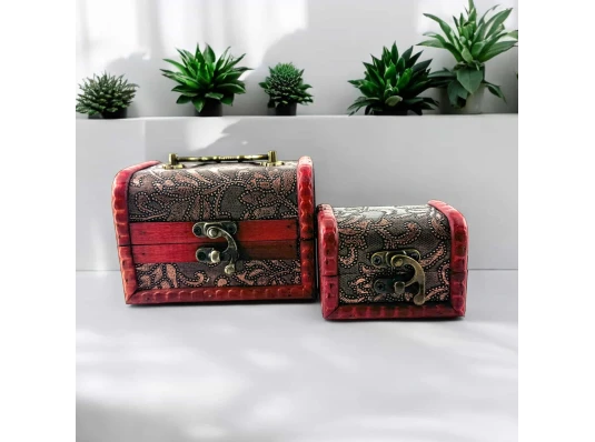 Сундучки набор 2 шт. (8.4×12×8.7 см 5.9×7.9×5.9 см) купить в интернет магазине подарков ПраздникШоп