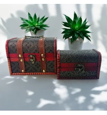 Сундучки набор 2 шт. (13×17.7×13.3 см 8.9×13.7×9.3 см) купить в интернет магазине подарков ПраздникШоп