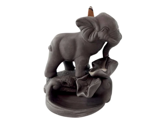 Подставка под благовония Back Flow «Слон на камне» (11.5×9.5×14.5 см) купить в интернет магазине подарков ПраздникШоп