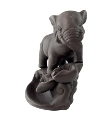Подставка под благовония Back Flow «Слон на камне» (11.5×9.5×14.5 см) купить в интернет магазине подарков ПраздникШоп