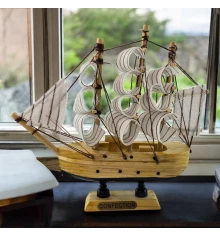 Модель парусника на подставке «Морская мечта» (14×12.5×3.3 см) купить в интернет магазине подарков ПраздникШоп