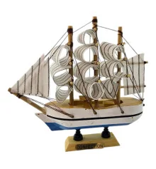 Модель парусника на подставке «Голубой Бриз» (14×12.5×3.3 см) купить в интернет магазине подарков ПраздникШоп