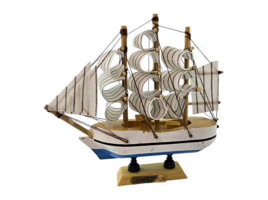 Модель парусника на подставке «Голубой Бриз» (14×12.5×3.3 см) купить в интернет магазине подарков ПраздникШоп