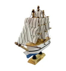 Модель парусника на подставке «Голубой Бриз» (14×12.5×3.3 см) купить в интернет магазине подарков ПраздникШоп
