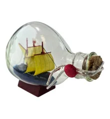 Модель парусника в бутылке (13×7 см) купить в интернет магазине подарков ПраздникШоп