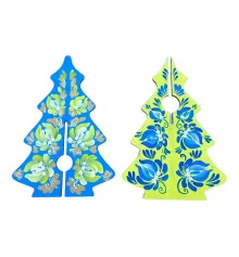 Новогодняя елка «Цветочные узоры» (180×120×4мм).Деревяная елочка купить в интернет магазине подарков ПраздникШоп