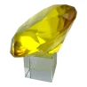 Кристал кришталевий жовтий на підставці (9.8×6 см)