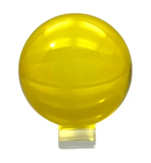 Шар хрустальный на подставке желтый (d-10.5 см) купить в интернет магазине подарков ПраздникШоп