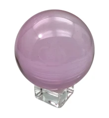 Шар хрустальный на подставке розовый (d-8 см) купить в интернет магазине подарков ПраздникШоп