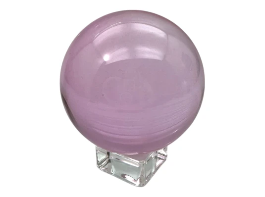 Шар хрустальный на подставке розовый (d-8 см) купить в интернет магазине подарков ПраздникШоп