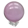 Шар хрустальный на подставке розовый (d-8 см)