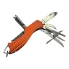 Нож складной с набором инструментов мультитул оранжевый (10 в 1) (9.5 см)