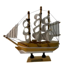 Модель парусника на подставке «Морская мечта» (14×12.5×3.3 см) купить в интернет магазине подарков ПраздникШоп