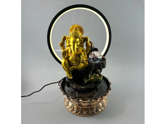 Фонтан «Ганеша с кристаллом» (29×19.5×5 см) купить в интернет магазине подарков ПраздникШоп