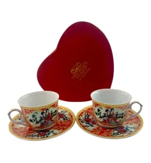 Сервиз фарфор «Девушки» – 2 чашки + 2 блюдца (200мл) (h-6 см купить в интернет магазине подарков ПраздникШоп