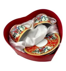 Сервиз фарфор «Девушки» – 2 чашки + 2 блюдца (200мл) (h-6 см купить в интернет магазине подарков ПраздникШоп