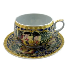 Чашка+блюдце фарфор (210 мл) (ACS86) «Зеленая ива» (h-6 см купить в интернет магазине подарков ПраздникШоп