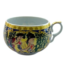 Чашка+блюдце фарфор (210 мл) (ACS86) «Зеленая ива» (h-6 см купить в интернет магазине подарков ПраздникШоп