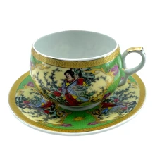 Чашка+блюдце фарфор (210 мл) (ACS129-3) «Восточная грация» (h-6 см купить в интернет магазине подарков ПраздникШоп