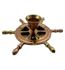 Подсвечник-пепельница «Штурвал» бронза (15×15×5 см) купить в интернет магазине подарков ПраздникШоп
