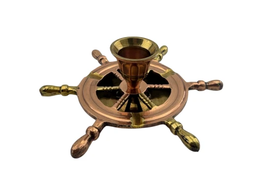 Подсвечник-пепельница «Штурвал» бронза (15×15×5 см) купить в интернет магазине подарков ПраздникШоп