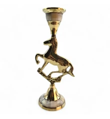 Подсвечник бронзовый с перламутром «Конь» (17×8×5.5 см) купить в интернет магазине подарков ПраздникШоп