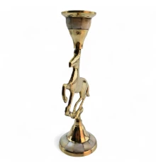 Подсвечник бронзовый с перламутром «Конь» (17×8×5.5 см) купить в интернет магазине подарков ПраздникШоп